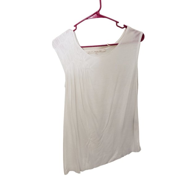 CT1347 Ladies Rachel Roy XS Rauched Shoulder Angled T-shirt - Picture 1 of 5